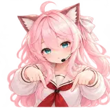 下を指さすはなこ